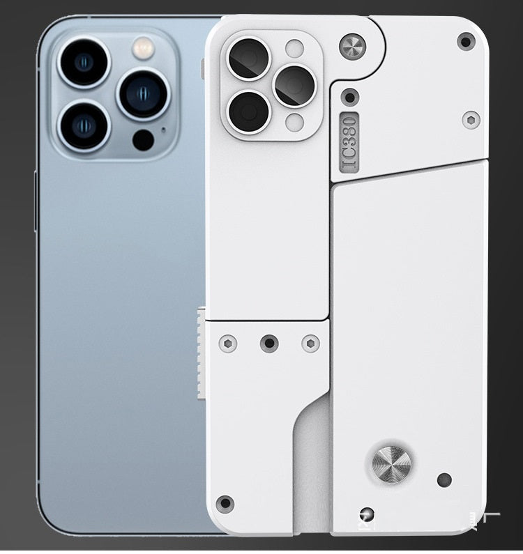 Tarnfarbene iPhone-Design Spielzeugpistole mit weichen Kugeln; sicheres Action-Gadget für fantasievolle Spiele.