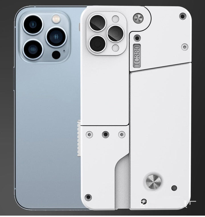 Tarnfarbene iPhone-Design Spielzeugpistole mit weichen Kugeln; sicheres Action-Gadget für fantasievolle Spiele.