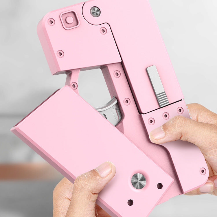 Tarnfarbene iPhone-Spielzeugpistole für Kinder & Erwachsene; feuert sichere Soft-Kugeln für Action-Spiel.