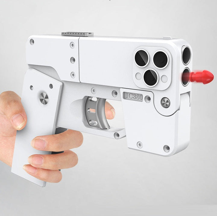 Realistisches iPhone-Design Spielzeugpistole mit Soft-Kugeln, perfekt für sichere Indoor-Action & Streiche.