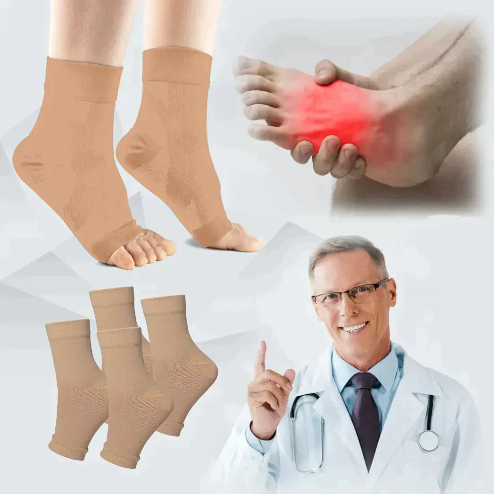 Hochwertige Unisex Therapiesocken, atmungsaktiv für gesunde Füße & leichte Beine. Optimal bei Arbeit & Reisen.
