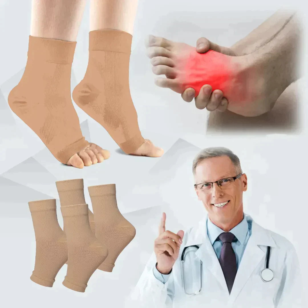 Hochwertige Unisex Therapiesocken, atmungsaktiv für gesunde Füße & leichte Beine. Optimal bei Arbeit & Reisen.