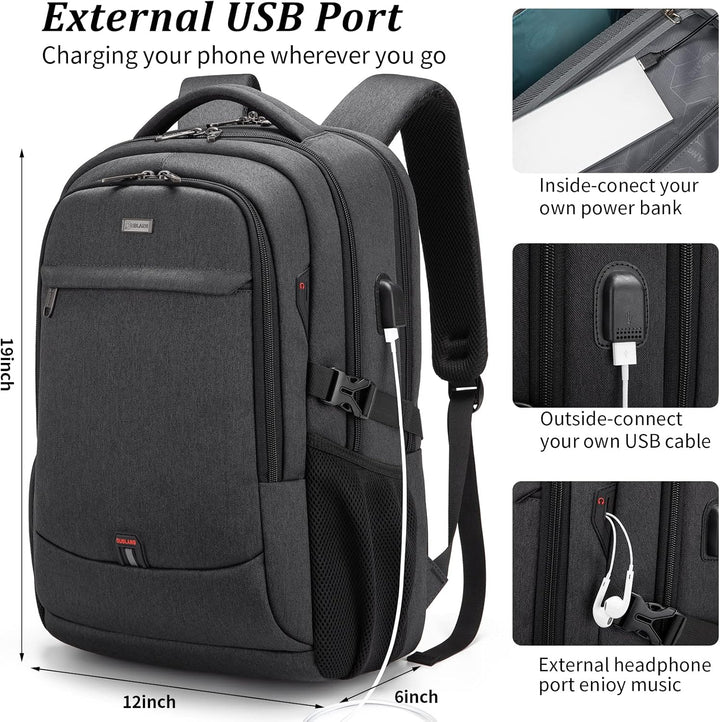Robuster unisex Rucksack für Reisen und Alltag, wasserdicht & mit Laptopfach.