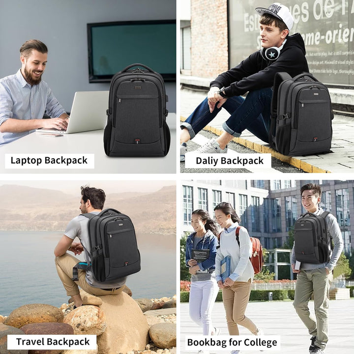 Robuster Laptoprucksack unisex, wasserdicht, ideal für den täglichen Gebrauch.
