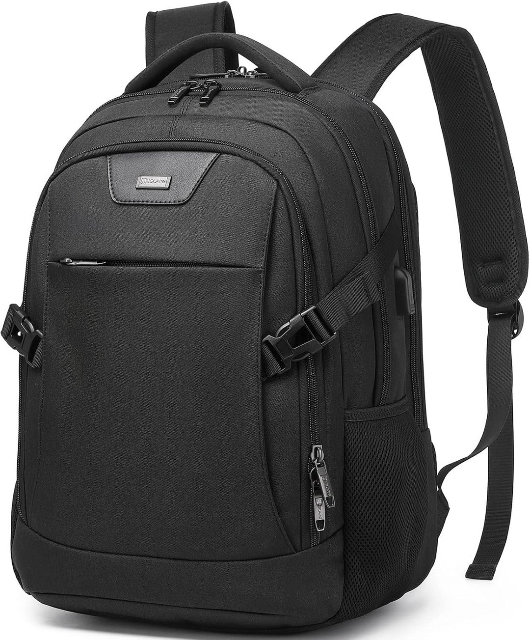 Unisex Rucksack mit Laptopfach, wasserdicht, USB-Anschluss für Pendler.