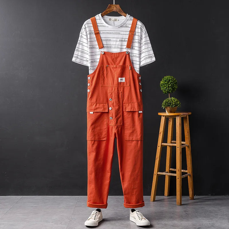 Trendiger Unisex Latzhosen-Einteiler, modisch & komfortabel für jede Jahreszeit.
