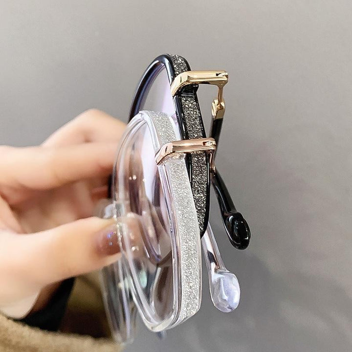 Randlose Unisex-Lesebrille mit Blaulichtfilter. Die leichte Sehhilfe ist elegant und schützt die Augen optimal.