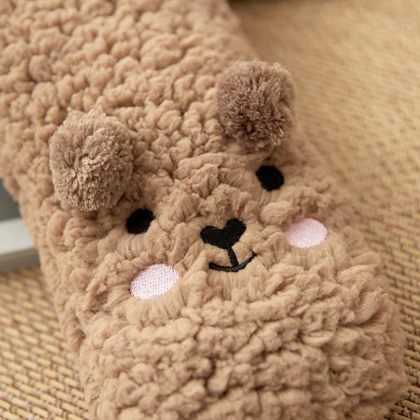 Bequeme Unisex Kuschel-Booties aus Llama-Alpaka-Wolle, mit rutschfester Sohle, ideal als Geschenk im Winter.