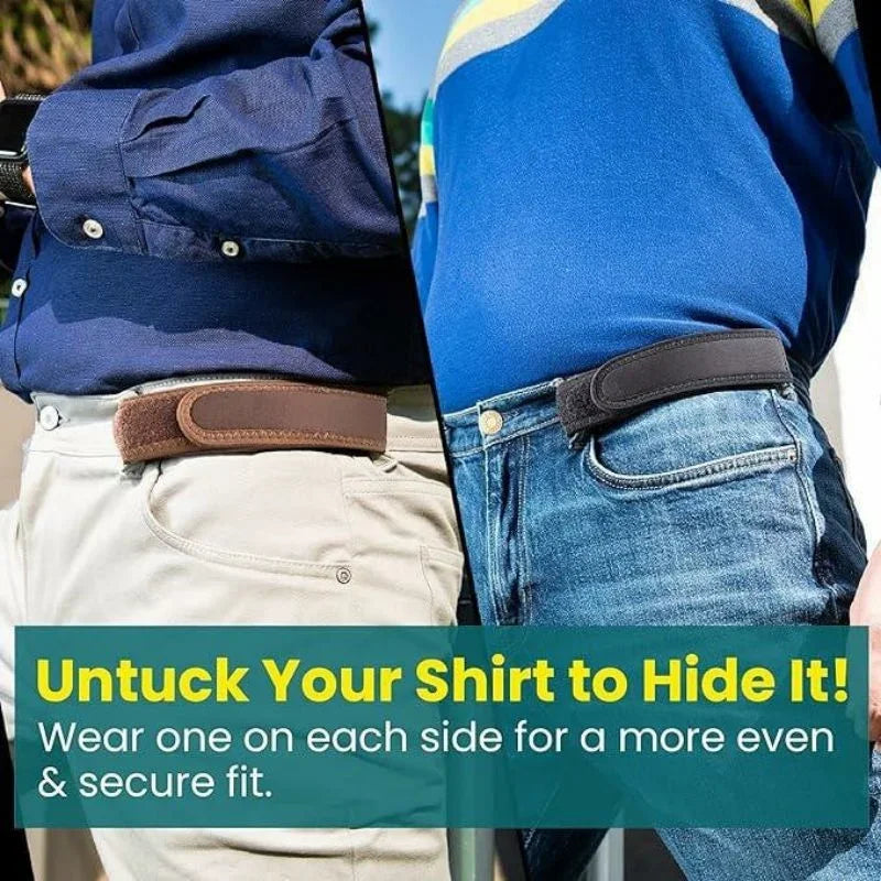 Bequemer, dehnbarer Komfortgürtel ohne Schnalle. Unisex Stretchgürtel für Hosen im Alltag.