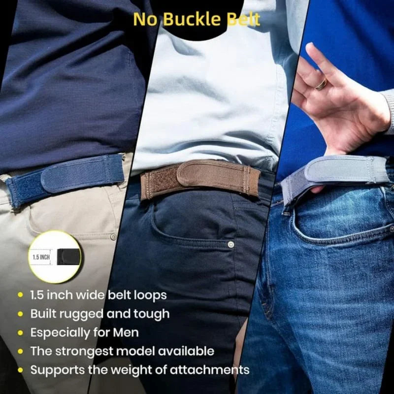 Praktischer Stretchgürtel für Damen & Herren, schnallenlos & unsichtbar. Ideal als dehnbarer Hosenhalter.
