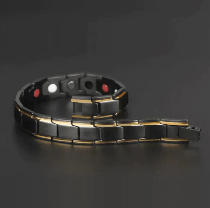 Elegantes Unisex Magnetarmband aus Edelstahl für Wohlbefinden. Therapieschmuck zur Schmerzlinderung.