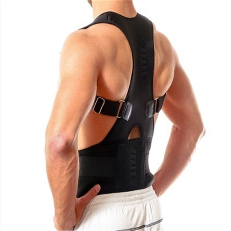 Unisex Magnetische Rückenstütze BackAligner für aufrechte Haltung und Haltungskorrektur, atmungsaktiv.