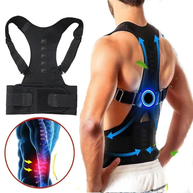 BackAligner: Magnetische Rückenstütze zur effektiven Haltungskorrektur und Linderung von Rückenschmerzen, unisex.