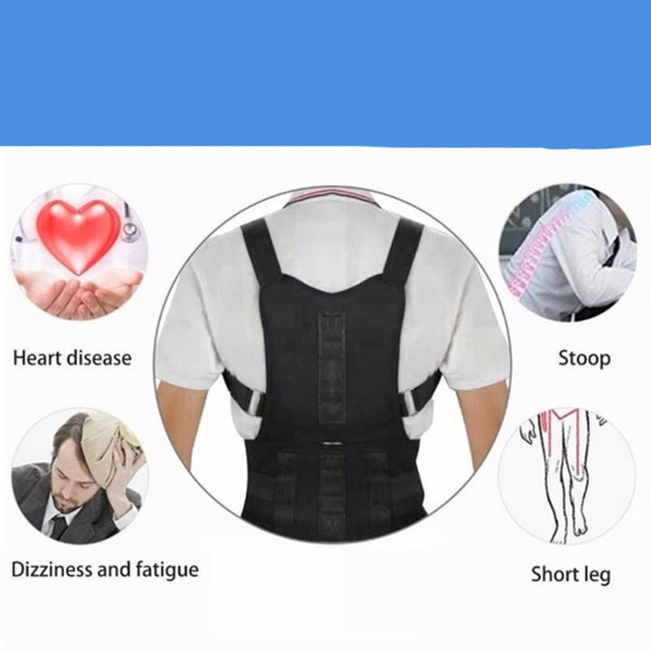 Unisex BackAligner: Magnetische Rückenstütze zur Haltungskorrektur, lindert Rückenschmerzen, bietet Komfort.
