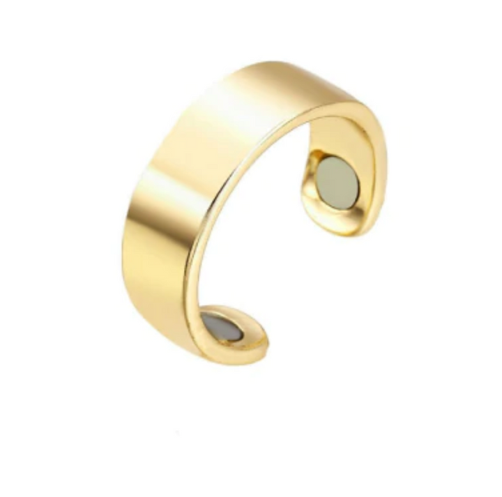 Stilvoller Wellnessring mit Magnettherapie-Effekt, unisex, aus robustem Metall. Ideal für Ihr Wohlbefinden.