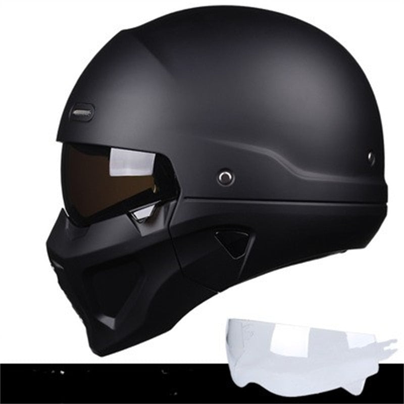 Stylischer schwarzer Unisex Modularhelm, Vollgesichtshelm, geeignet für Motorrad, Fahrrad & Skateboard. Modernes Design & Schutz.