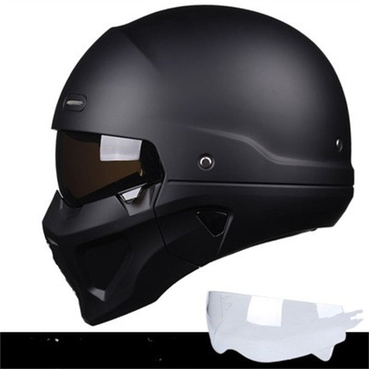 Stylischer schwarzer Unisex Modularhelm, Vollgesichtshelm, geeignet für Motorrad, Fahrrad & Skateboard. Modernes Design & Schutz.