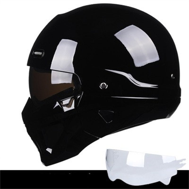 Vollgesichts-Modularhelm Unisex, verwandelbar zum Jethelm. Abnehmbares Kinnteil für Flexibilität bei Motorrad & Fahrrad.