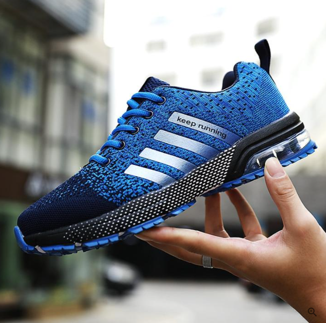 Seitliche Ansicht der Movix Air Komfort-Sneaker. Leichte Dämpfungsschuhe, gelenkschonend & atmungsaktiv für jeden Tag.