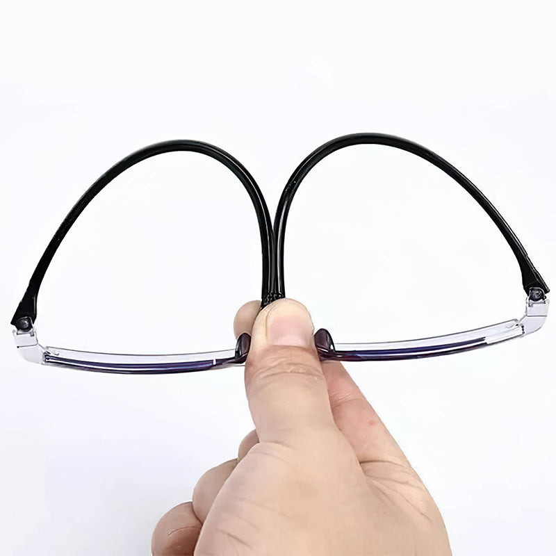 Vielseitige Unisex Multifokalbrille mit Blaulichtfilter. Optimale Sehhilfe für jede Distanz.