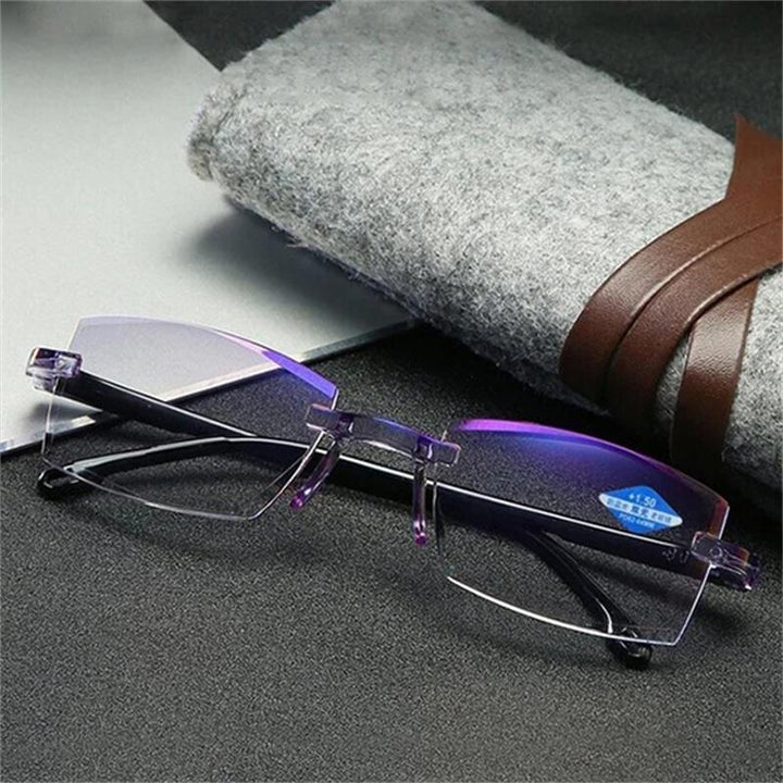 Unisex Multifokale Lesebrille mit Blaulichtfilter, ideal für komfortables Lesen und Bildschirmschutz.