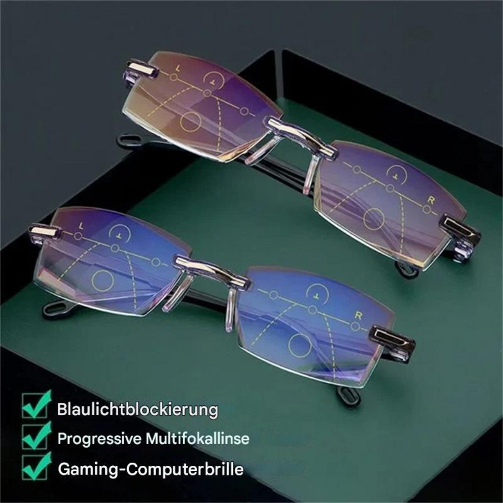 Moderne Unisex Blaulichtfilterbrille für digitale Augen. Bietet Augenschutz bei Bildschirmarbeit & Lesen.