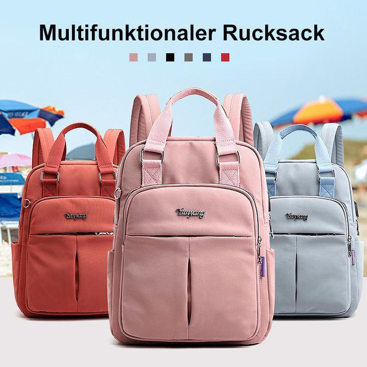 Vielseitiger Rucksack mit zahlreichen Fächern für Laptop, USB-Ladefunktion; perfekt für Sport, Reise, Uni.