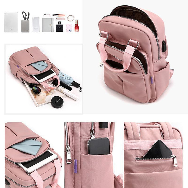 Eleganter Pendler-Rucksack, wasserdicht mit Laptopfach & USB-Port, optimal für den Weg zur Arbeit oder Uni.
