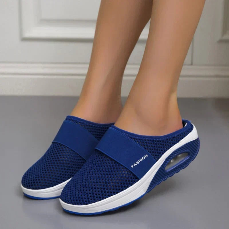 Rückansicht OrthoAir Gesundheitsschuhe, orthopädische Luftkissenschuhe, rutschfest für Damen & Herren.