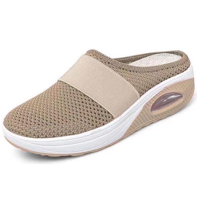 Nahaufnahme der OrthoAir Luftkissensohle, orthopädischer Komfortschuh für Damen & Herren mit Dämpfung.
