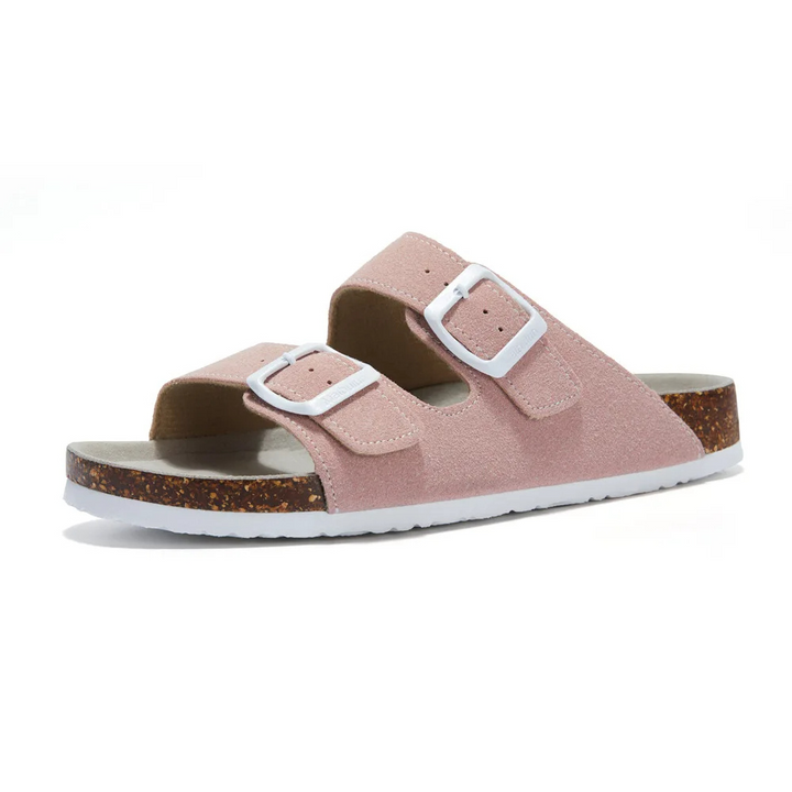 Stilvolle unisex Sandalen mit orthopädischem Kork-Fußbett, klassische Bequemschuhe für Damen & Herren im Sommer.