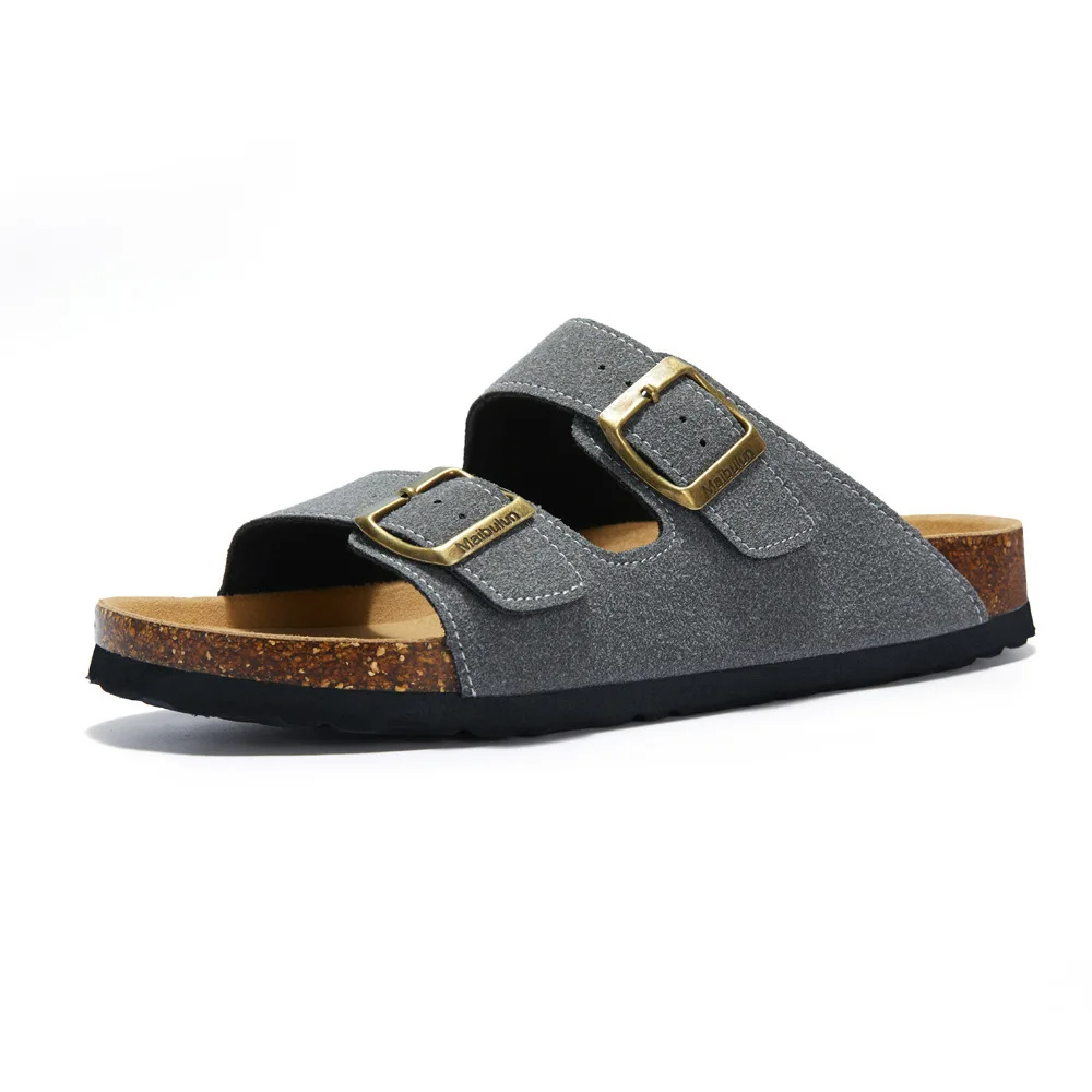 Komfortable Unisex-Sandalen mit Kork-Fußbett, ideale Sommerschuhe für lange Spaziergänge und aktive Tage.
