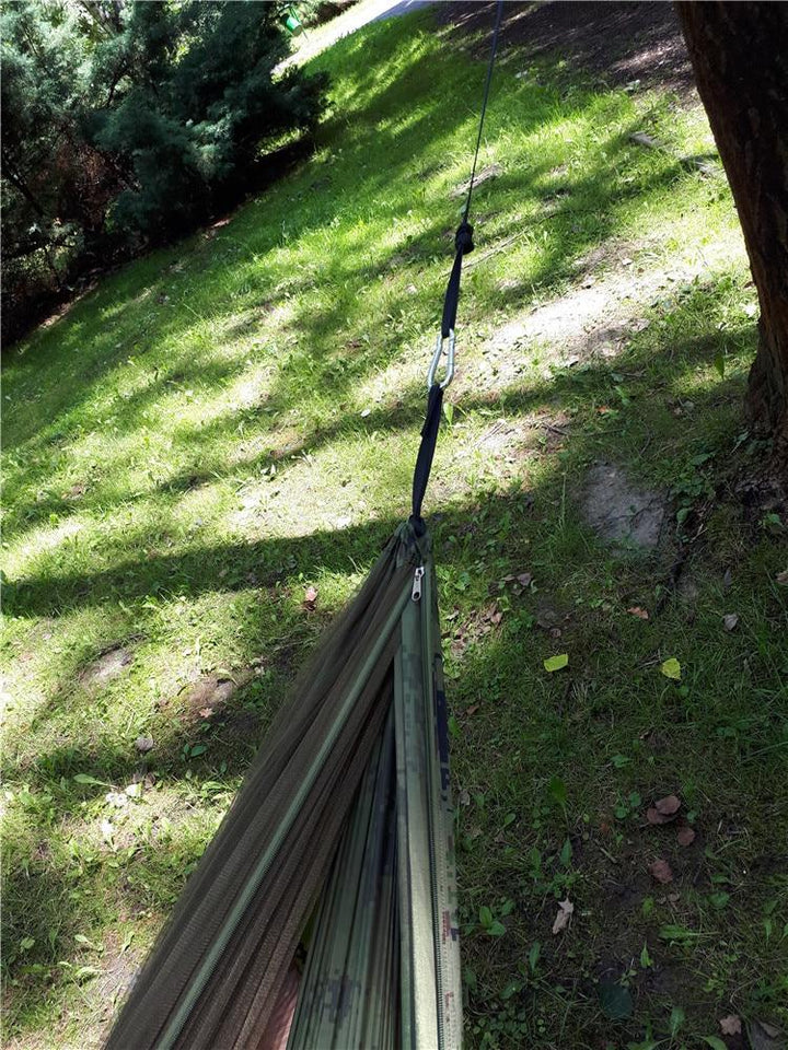 Fallschirmnylon-Hängematte mit Moskitonetz, 1-2 Personen, ideal für Outdoor.