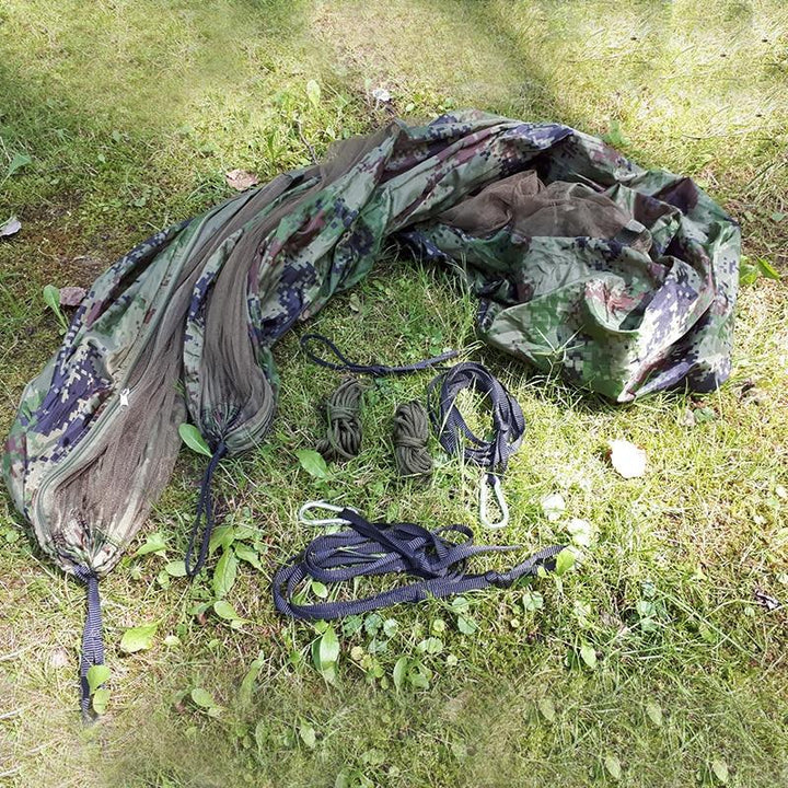 Schützende Moskitonetz-Hängematte, leicht & robust, für Camping und Garten.