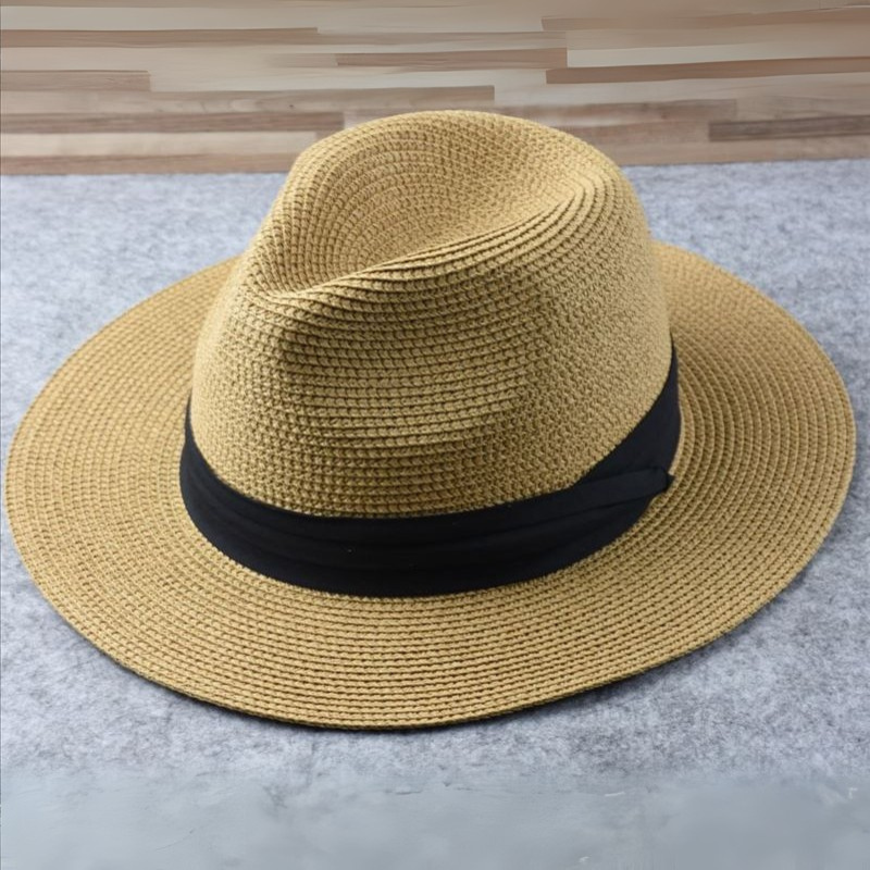 Klassischer Panama Fedora Hut Noah aus Naturstroh, leicht & atmungsaktiv für den Sommer.