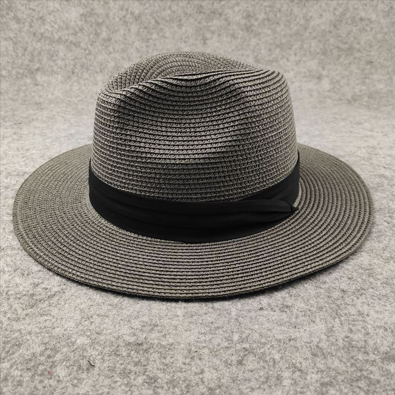 Detailansicht: Hochwertiger Panama Fedora Hut Noah, klassischer Stil, idealer Sommerhut mit UV-Schutz.