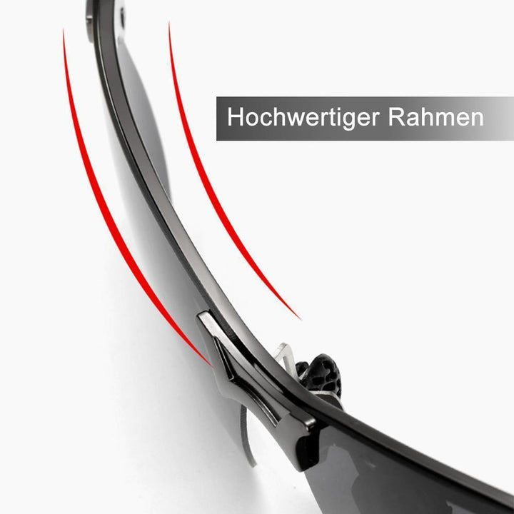 Fahrradbrille, polarisiert & selbsttönend, Unisex, schützt die Augen optimal mit UV400 Blendschutz.