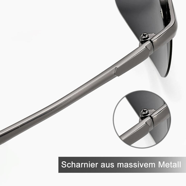Polarisierte Angelbrille, selbsttönend, für klare Sicht bei jedem Licht, UV400 Schutz und Blendschutz.
