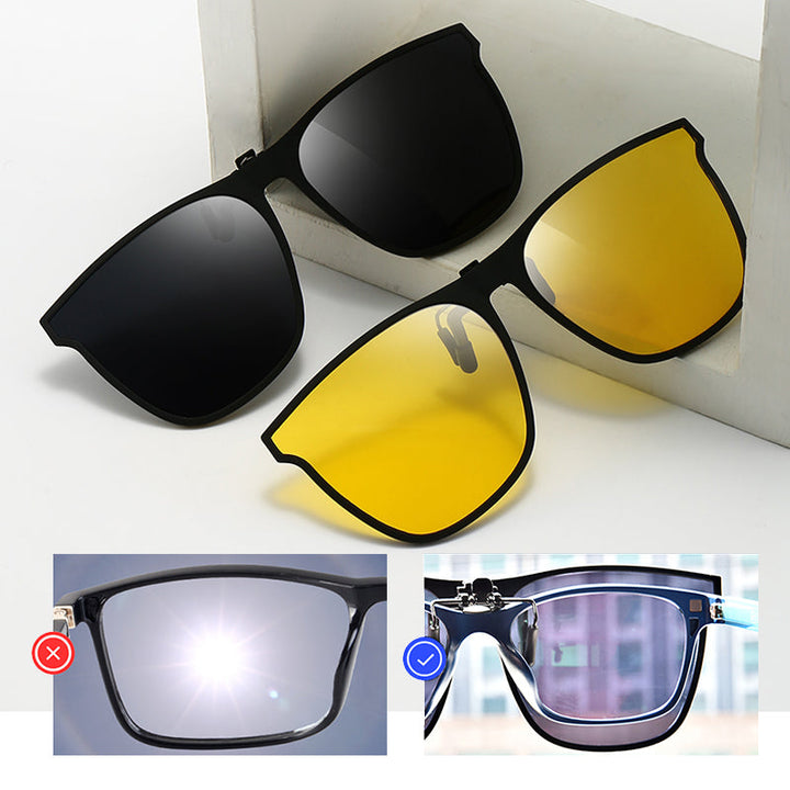 Leichter Sonnenbrillenclip aus Titan-Magnesium, polarisiert, für optimalen UV-Schutz und Blendschutz.