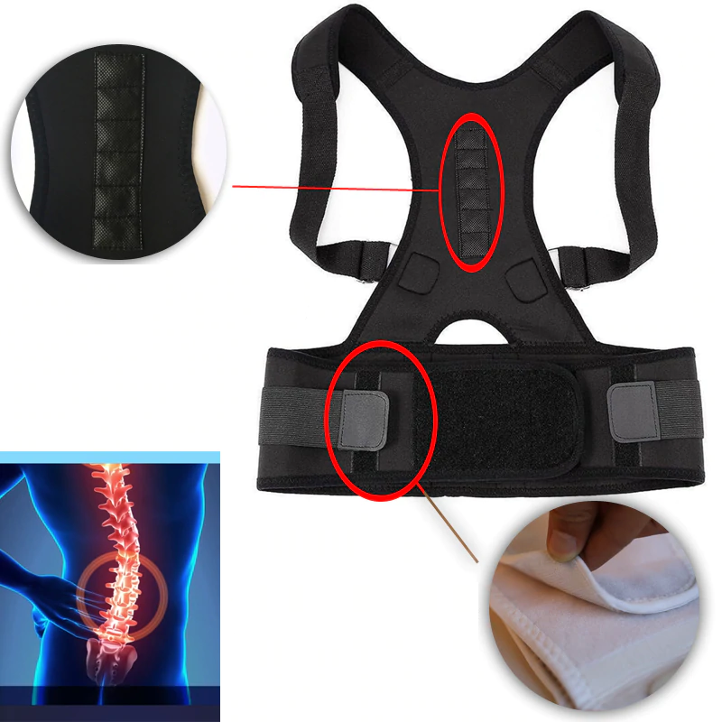 Magnetische Rückenstütze zur effektiven Linderung von Rückenschmerzen und zur Verbesserung der Körperhaltung.