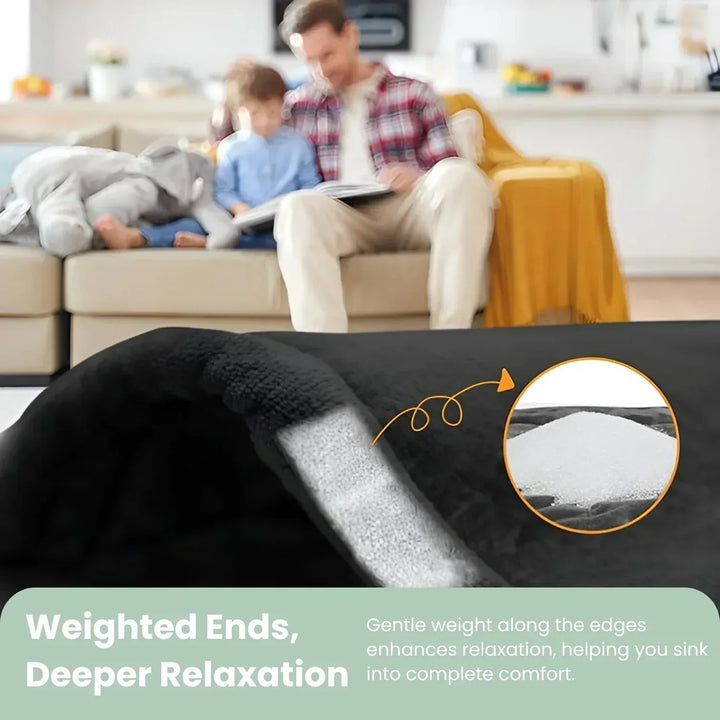 Person genießt mit dem HeatEase Rückenwärmer wohltuende Wärmetherapie zur Muskelentspannung.