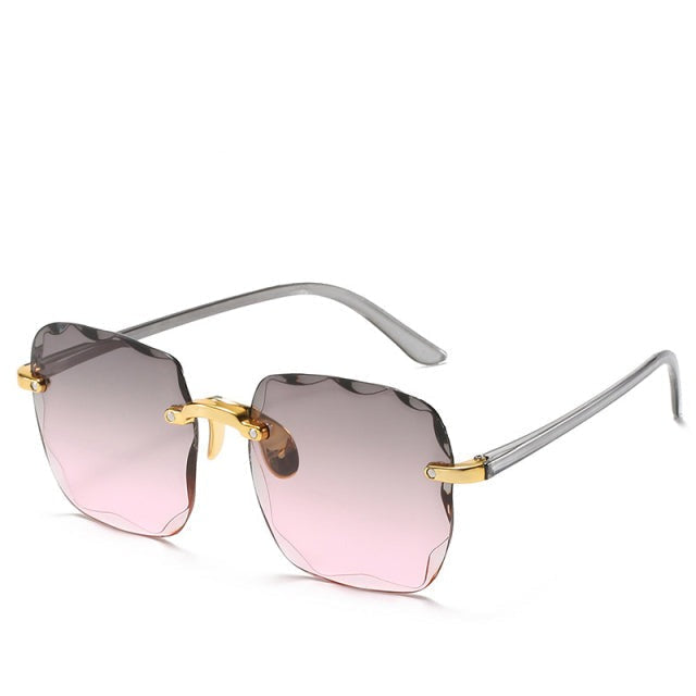Fashion-Sonnenbrille: Unisex, randlos, vintage. Perfektes Sommer-Accessoire mit effektivem UV400-Schutz.