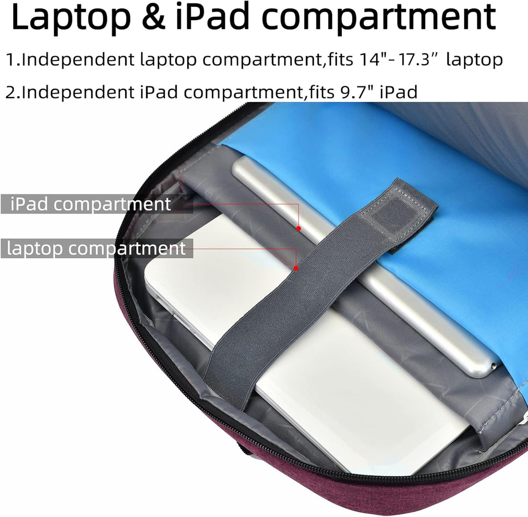Grauer Arbeitsrucksack mit USB-Ladeanschluss & optimaler Organisation.