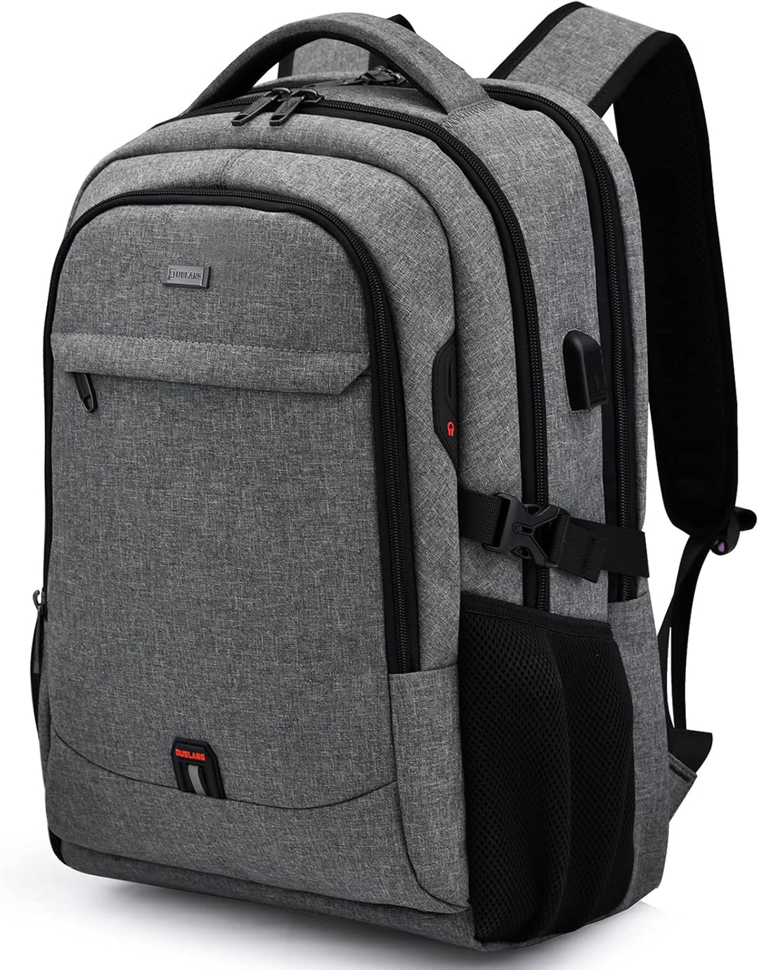 Robuster rosa Reiserucksack für Damen mit USB-Port & Laptopfach.