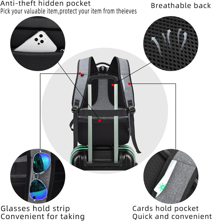 Geräumiger rosa Rucksack, unisex, mit Laptopfach & viel Stauraum.