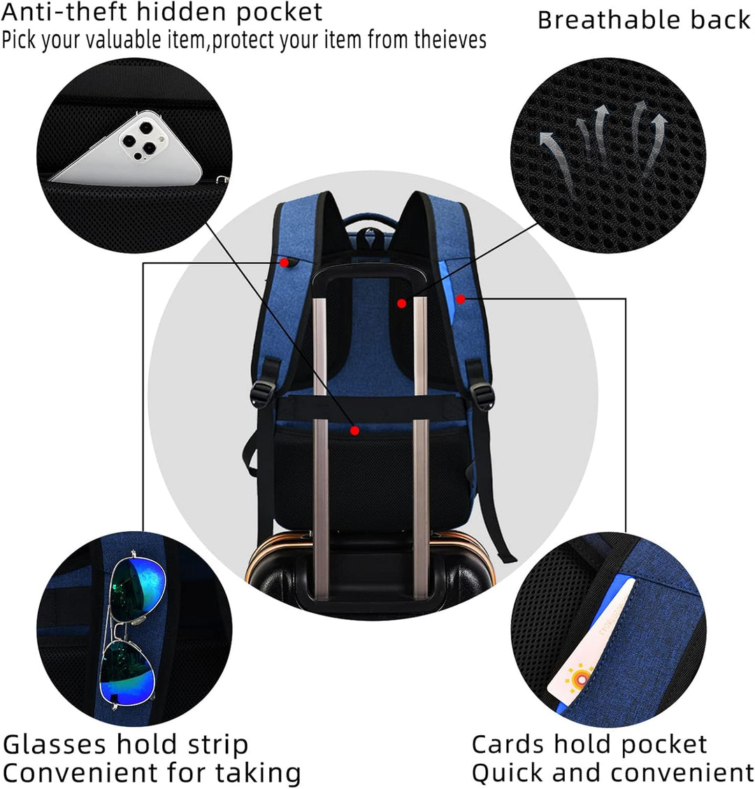Vielseitiger Laptoprucksack für Arbeit, Uni & Freizeit, mit USB-Ladefunktion.