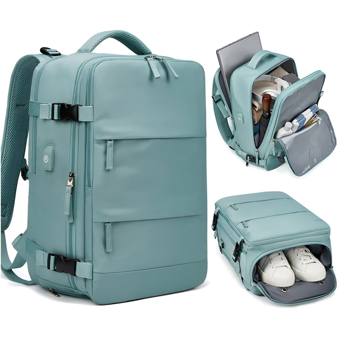 Moderner Reise-Rucksack (Unisex) mit USB-Ladeanschluss. Perfekt als Handgepäck, Business- & Schulrucksack.