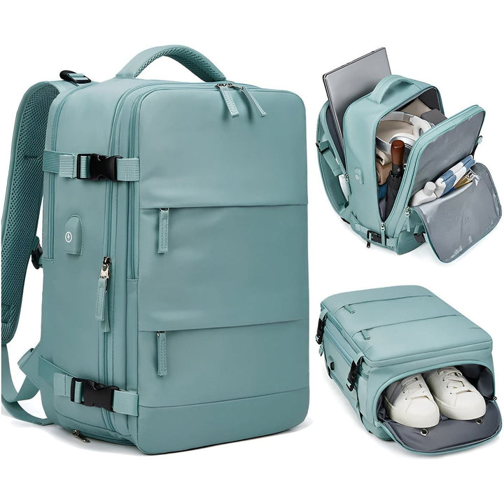 Moderner Reise-Rucksack (Unisex) mit USB-Ladeanschluss. Perfekt als Handgepäck, Business- & Schulrucksack.