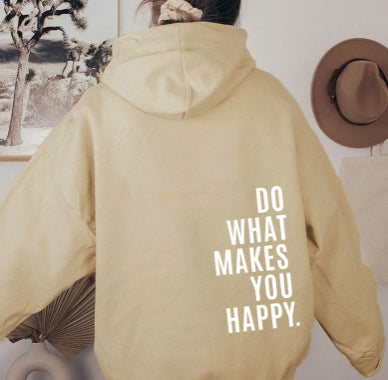Nahaufnahme des inspirierenden Motivdrucks auf dem bequemen Unisex Hoodie "Dylan".