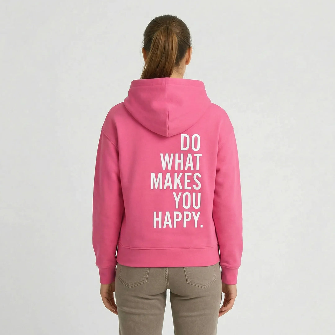 Farbenfroher Unisex Hoodie Dylan mit ausdrucksstarkem Motiv, locker geschnitten, ideal für entspannte Tage.
